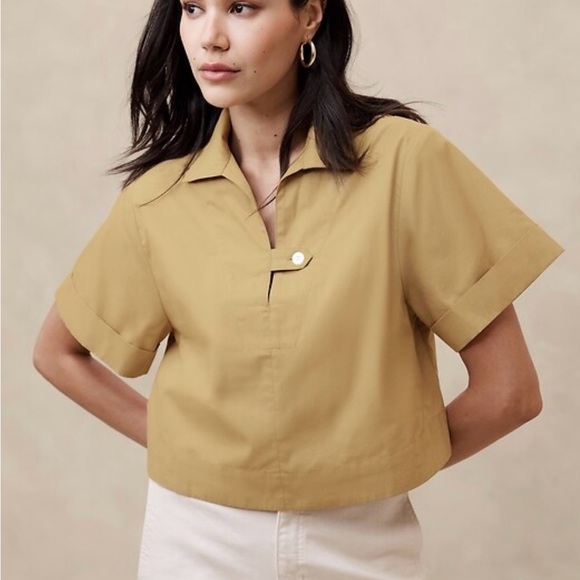 Banana Republic Tops - Banana Republic Classic Tan oversized  Women's Top size XL. EUC. No flaws.
